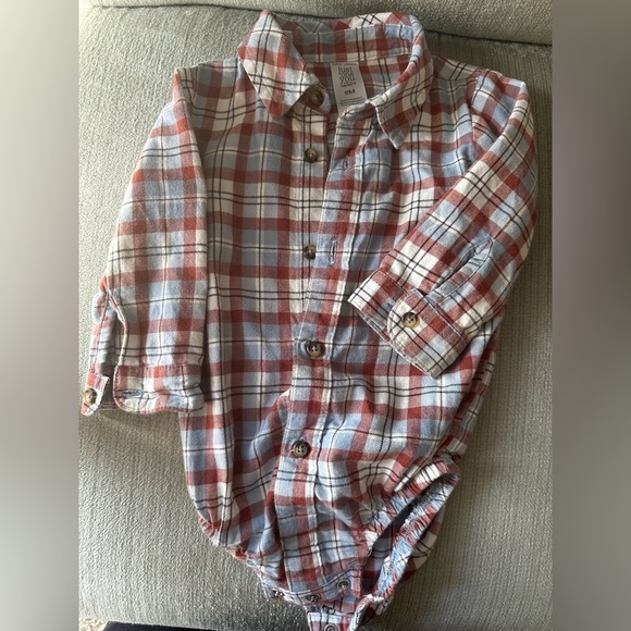 Carter’s 9M plaid long sleeve button down - Picture 1 of 2